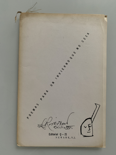 Portada del libro de POEMAS PARA UN INVIERNO QUE NO CESA