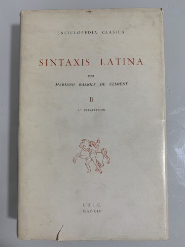 Portada del libro de SINTAXIS LATINA II