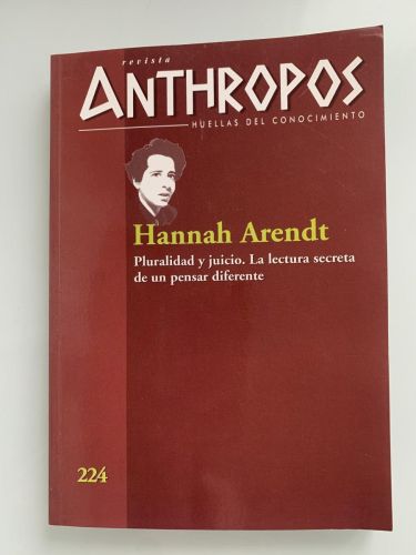 Portada del libro de HANNAH ARENDT.L PLURALIDAD Y JUICIO. LA LECTURA SECRETA DE UN PENSAR DIFERENTE