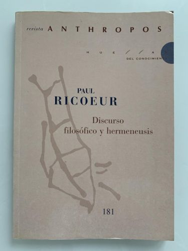 Portada del libro de PAUL RICOEUR. DISCURSO FILOSÓFICO Y HERMENEUSIS