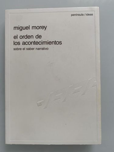 Portada del libro de EL ORDEN DE LOS ACONTECIMIENTOS: Sobre el saber narrativo