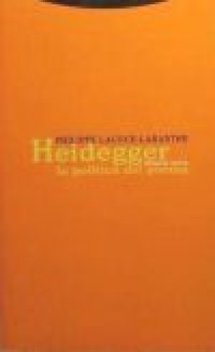 Portada del libro de Heidegger La política del poema