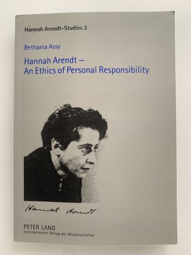 Portada del libro de HANNAH ARENDT-AN ETHICS OF PERSONAL RESPONSIBILITY
