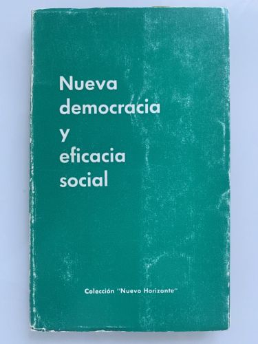 Portada del libro de NUEVA DEMOCRACIA Y EFICACIA SOCIAL