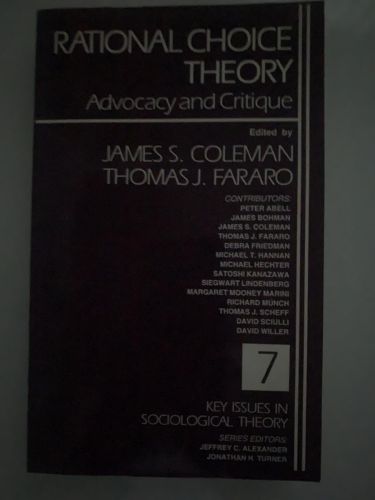 Portada del libro de RATIONAL CHOICE THEORY: Advocacy and Critique