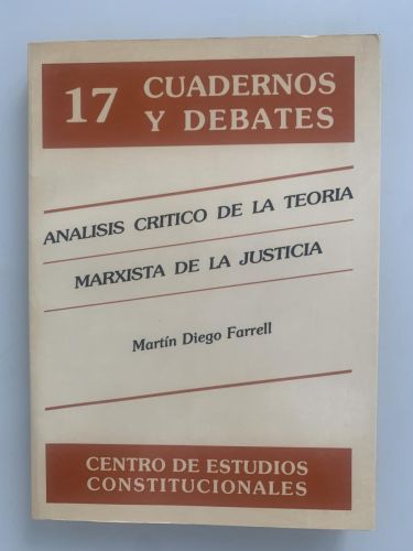 Portada del libro de ANÁLISIS CRÍTICO DE LA TEORÍA MARXISTA DE LA JUSTICIA