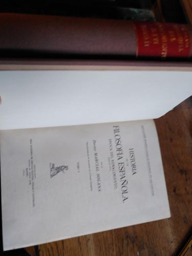 Portada del libro de HISTORIA DE LA FILOSOFÍA ESPAÑOLA. Época del Renacimiento (siglo XVI)  (2 tomos)