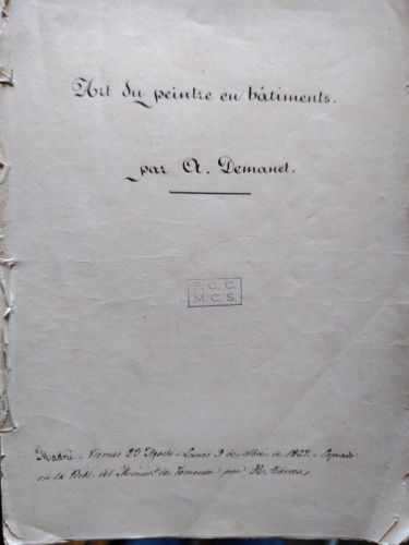Portada del libro de ART DU PEINTRE EN BATIMENTS