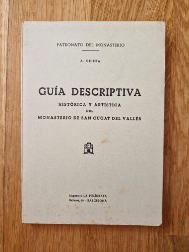 Portada del libro de Guía descriptiva histórica y artística del Monasterio de Sant Cugat del Vallès