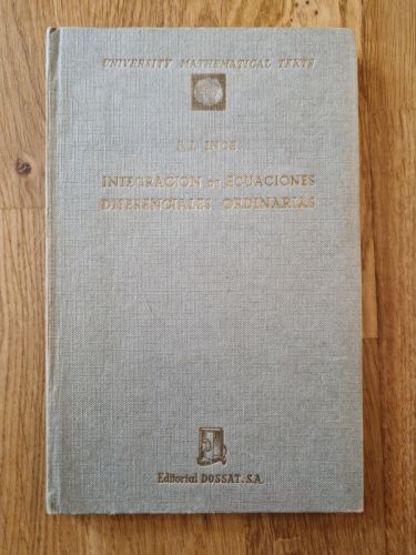 Portada del libro de Integración de ecuaciones diferenciales ordinarias
