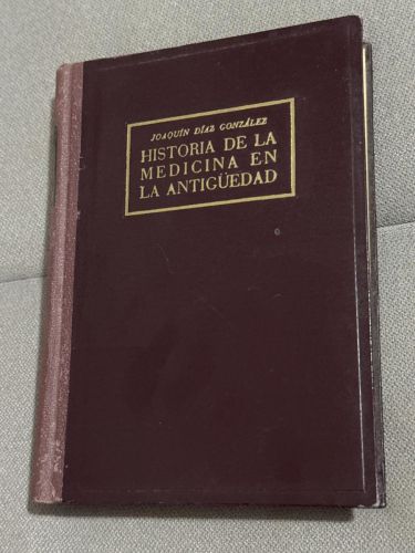 Portada del libro de Historia de la medicina en la antigüdad