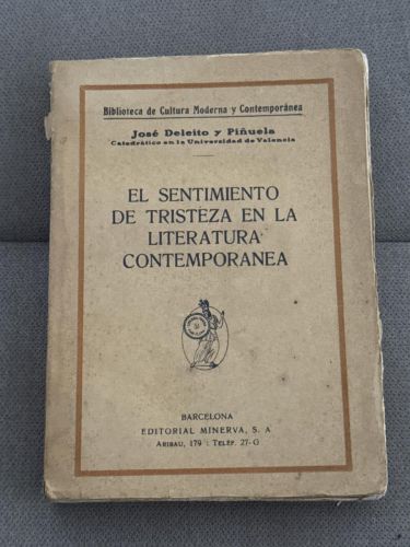 Portada del libro de El sentimiento de tristeza en la literatura contemporánea
