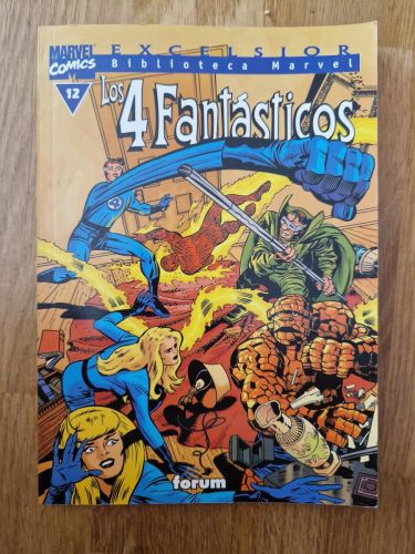 Portada del libro de Biblioteca Marvel. Los 4 fantásticos 12
