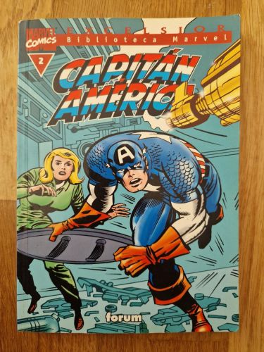 Portada del libro de Biblioteca Marvel. Capitán América 02