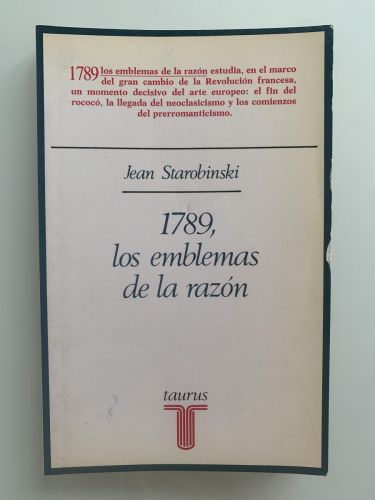 Portada del libro de 1789, LOS EMBLEMAS DE LA RAZÓN