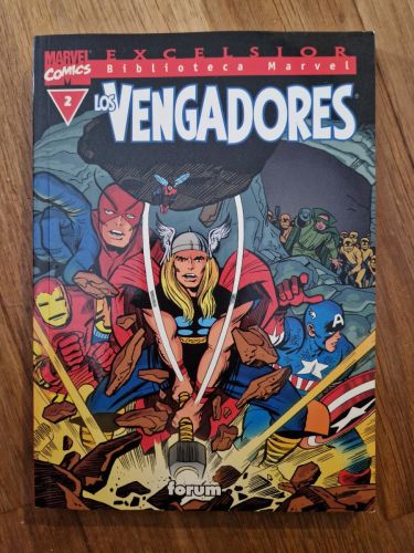 Portada del libro de Biblioteca Marvel. Los Vengadores 02