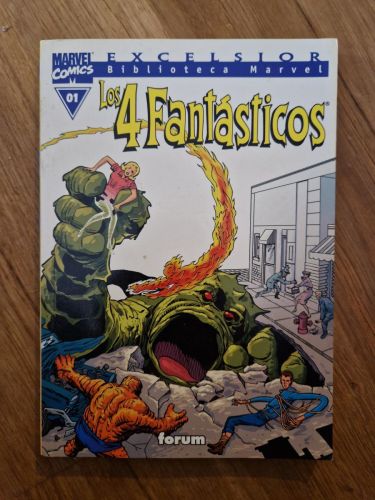 Portada del libro de Biblioteca Marvel. Los 4 Fantásticos 01