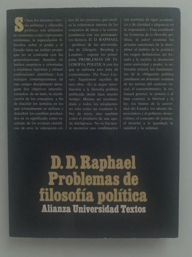 Portada del libro de PROBLEMAS DE FILOSOFÍA POLÍTICA