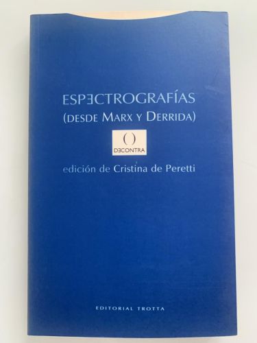 Portada del libro de ESPECTROGRAFÍAS (desde Marx y Derrida)