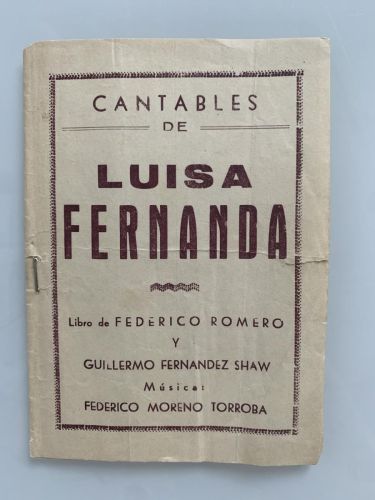 Portada del libro de CANTABLES DE LUISA FERNANDA