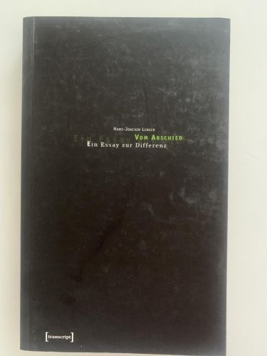 Portada del libro de VOM ABSCHIED. EIN ESSAY ZUR DIFFERENZ