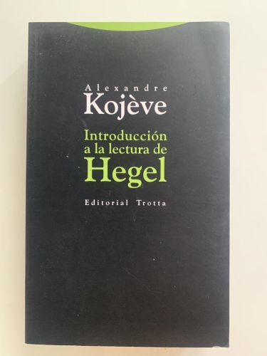 Portada del libro de INTRODUCCIÓN A LA LECTURA DE HEGEL