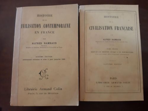 Portada del libro de 1.- HISTOIRE DE LA CIVILISATION FRANÇAISE 2.- Histoire de la civilisation contemporaine en France.