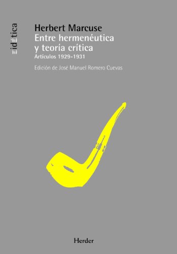 Portada del libro de Entre hermenéutica y teoría crítica. Artículos 1929-1931