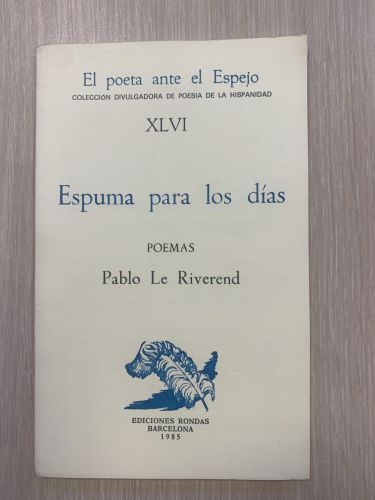 Portada del libro de ESPUMA PARA LOS DÍAS