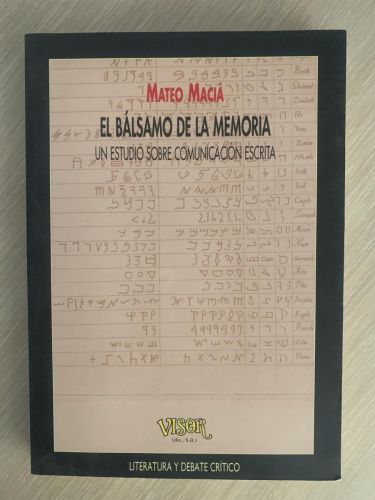 Portada del libro de EL BÁLSAMO DE LA MEMORIA. Un estudio sobre comunicación escrita