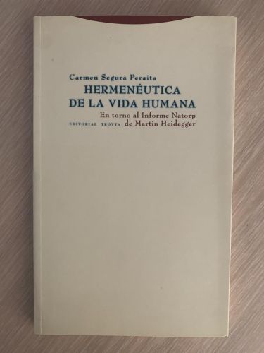 Portada del libro de HERMENÉUTICA DE LA VIDA HUMANA