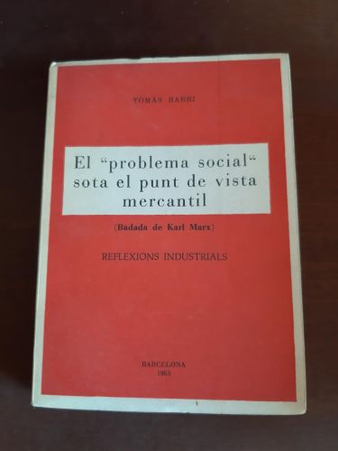 Portada del libro de EL PROBLEMA SOCIAL SOTA EL PUNT DE VISTA MERCANTIL