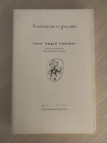 Portada del libro de ANATOMÍA DE LA PALABRA