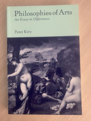 Portada del libro de PHILOSOPHIES OF ARTS. An Essay in Differences