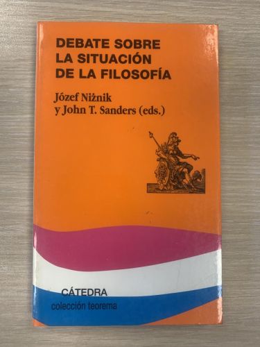 Portada del libro de DEBATE SOBRE LA SITUACIÓN DE LA FILOSOFÍA