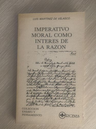 Portada del libro de IMPERATIVO MORAL COMO INTERÉS DE LA RAZÓN. Un introducción al pensamiento ético-político kantiano