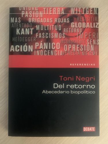 Portada del libro de DEL RETORNO. Abecedario biopolítico
