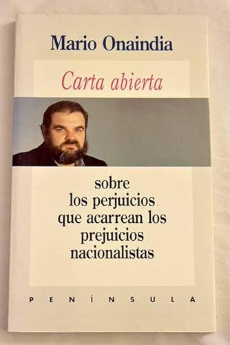 Portada del libro de Carta abierta sobre los prejuicios que acarrean los perjuicios nacionalistas