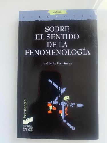 Portada del libro de SOBRE EL SENTIDO DE LA FENOMENOLOGÍA