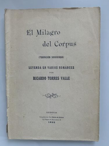 Portada del libro de EL MILAGRO DEL CORPUS