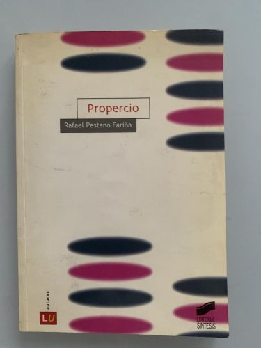 Portada del libro de PROPERCIO