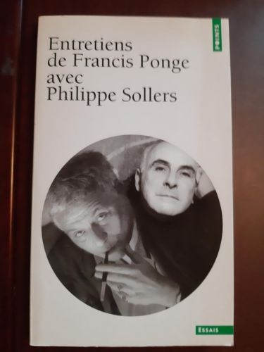 Portada del libro de Entretiens de Francis Ponge avec Philippe Sollers