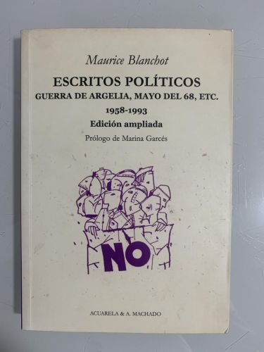 Portada del libro de ESCRITOS POLÍTICOS. GUERRA DE ARGELIA, MAYO DEL 68, ETC. 1958-1993