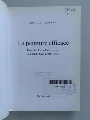 Portada del libro de LA PEINTURE EFFICACE: Une histoire de l'Abstraction aux États-Unis (1910-1960)