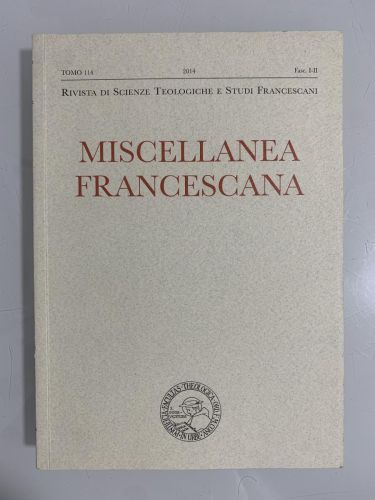 Portada del libro de MISCELLANEA FRANCESCANA. Rivista di scienze teologiche e studi francescani
