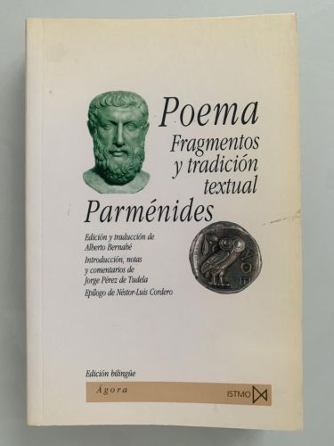 Portada del libro de POEMA. Fragmentos y tradición textual (edición bilingüe)