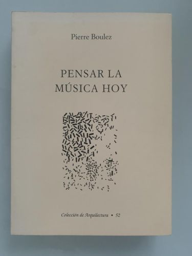Portada del libro de PENSAR LA MÚSICA HOY