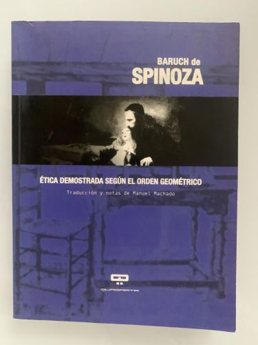 Portada del libro de ÉTICA DEMOSTRADA SEGÚN EL ORDEN GEOMÉTRICO