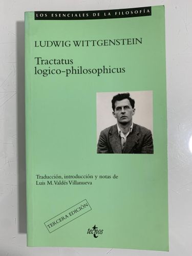 Portada del libro de TRACTATUS LOGICO-PHILOSOPHICUS (tercera edición)