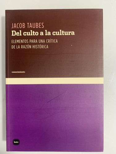 Portada del libro de DEL CULTO A LA CULTURA